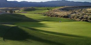 Sandia Golf Club No. 18, part of a New Mexico golf resort