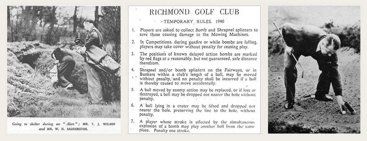 Rules of Golf During the 1940 London Blitz