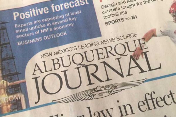 ABQ Journal newspaper cover