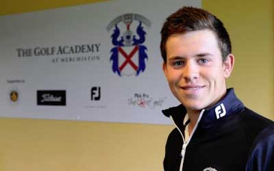 Calum Hill at Merchiston Golf Academy in Edinburgh