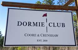 Sign over the Dormie Club