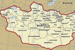 Map of western Mongolia
