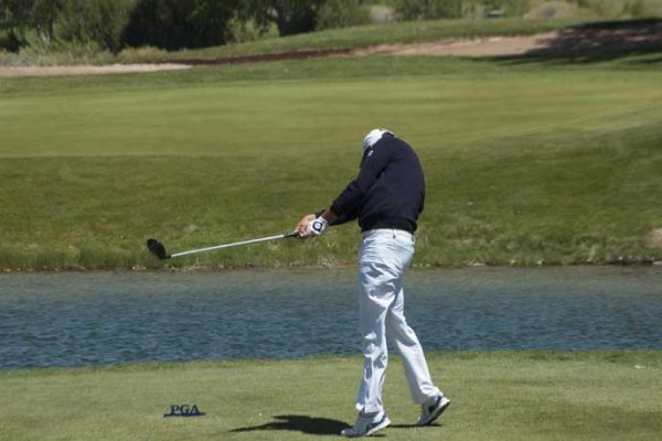 David Muttitt tees off at the Sun Xountry PGA Mazek Matches